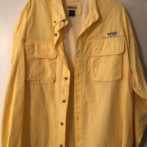 Long sleeve yellow Magellan fishing shirt